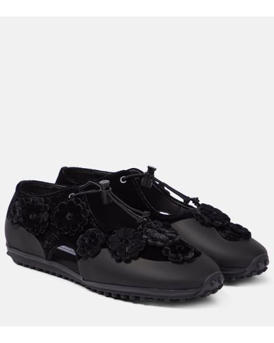 Cecilie Bahnsen Bailarinas Shay con apliques - Negro