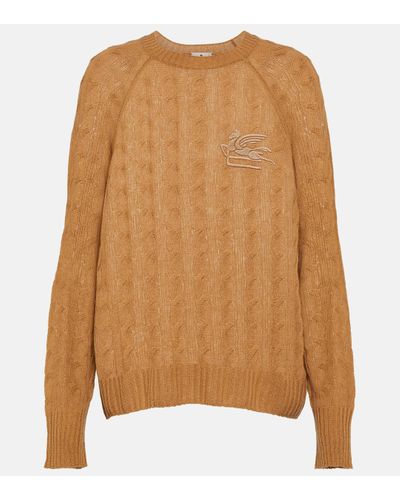 Etro Cable-knit Cashmere Jumper - Brown