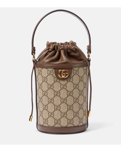 Gucci 'ophidia Mini' Bucket Shoulder Bag, - Brown