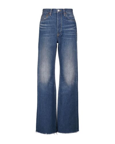 RE/DONE Jeans anchos 70s de tiro alto - Azul