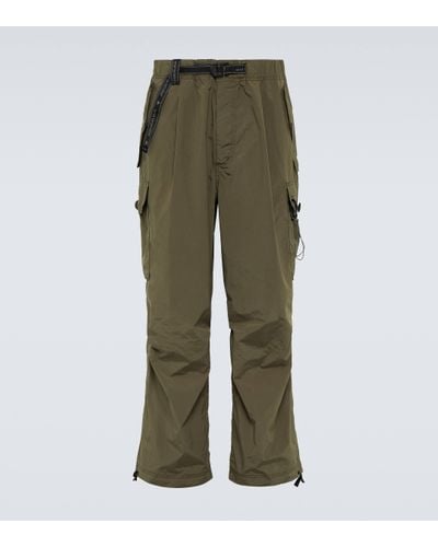 and wander Oversized Ripstop Cargo Trousers - Green