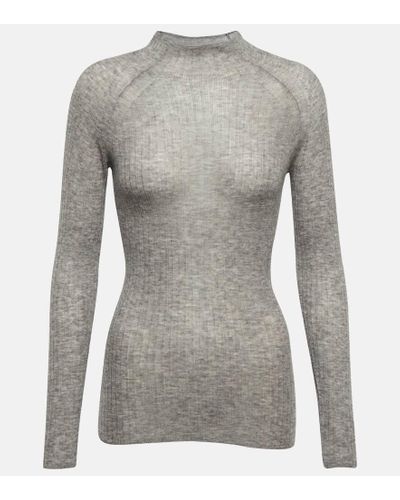Wolford Air Knitted Virgin Wool Top - Gray