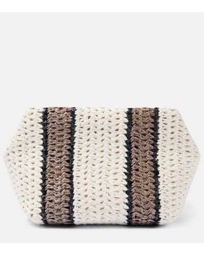 Brunello Cucinelli Small Crochet Crossbody Bag - Natural