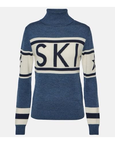 Perfect Moment Schild Wool Turtleneck Sweater - Blue