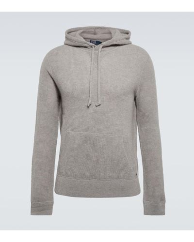 Polo Ralph Lauren Felpa in cashmere con cappuccio - Grigio