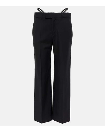 Gucci Mohair And Wool Straight Pants - Black