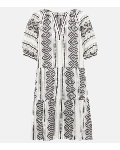 Velvet Sophie Printed Cotton Dress - Metallic