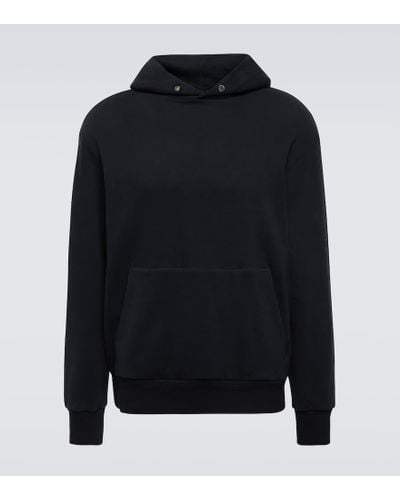 Zegna Cotton And Cashmere Hoodie - Blue