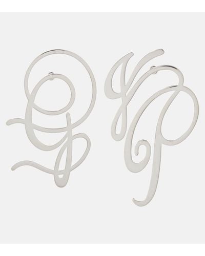 Jean Paul Gaultier Jpg Signature Earrings - White