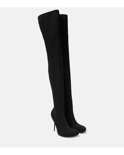 Balenciaga Anatomic Over-the-knee Sock Boots - Black