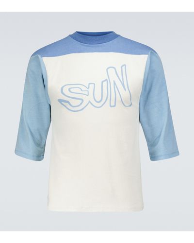 ERL T-Shirt Sun aus Baumwolle - Blau