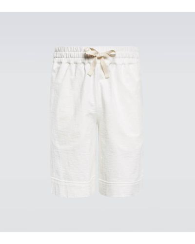 Jil Sander Shorts en mezcla de algodon - Blanco