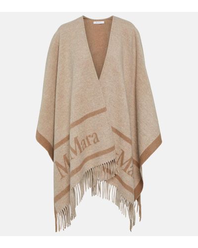 Max Mara Poncho Hilde in lana - Neutro