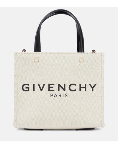 Givenchy Cabas-Tasche G Tote Mini aus Leinen - Natur