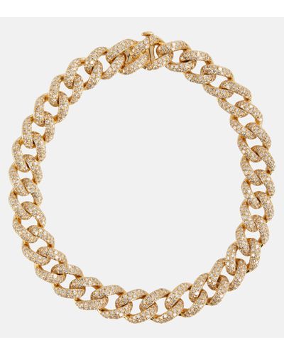 SHAY Bracelet Medium en or jaune 18 ct et diamants - Métallisé