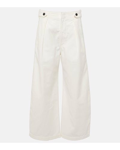 Citizens of Humanity Payton High-rise Twill Wide-leg Trousers - White