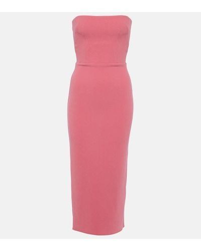 Alex Perry Strapless Midi Dress - Pink