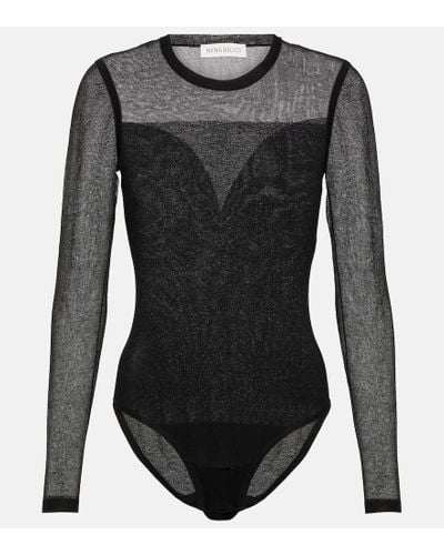 Nina Ricci Long Sleeve Bodysuit - Black