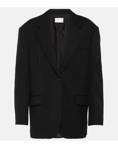 The Row Blazer Viper de lana - Negro