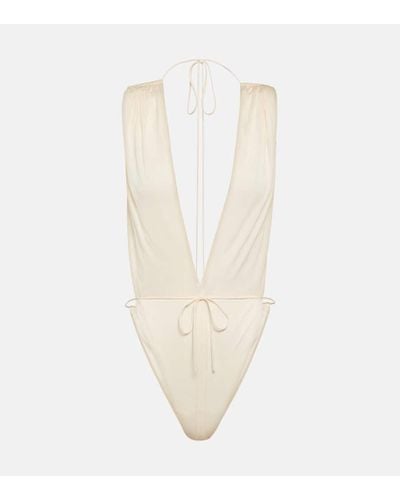 Saint Laurent Halterneck Bodysuit - White