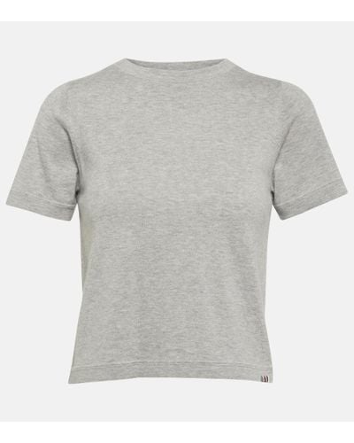 Extreme Cashmere T-shirt N°267 Tina in cashmere e cotone - Grigio