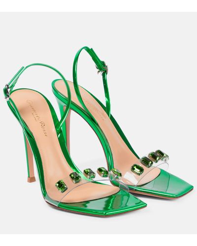 Gianvito Rossi Ribbon Candy 105mm Sandals - Green