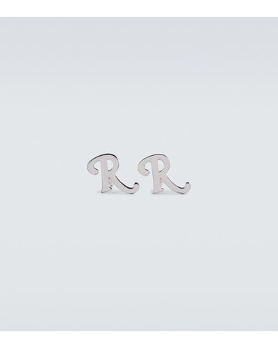 Raf Simons R Logo Cufflinks - White