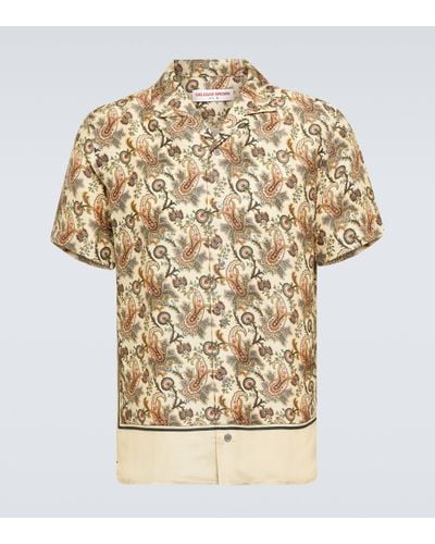 Orlebar Brown Hibbert Printed Bowling Shirt - Natural