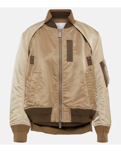 Sacai Twill Blouson Jacket - Brown