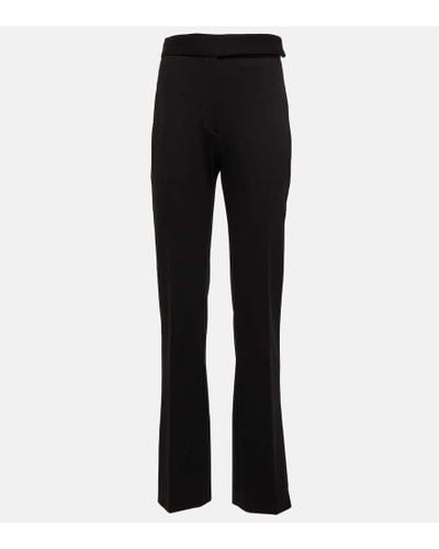 Victoria Beckham Pantalones ajustados de tiro alto - Negro