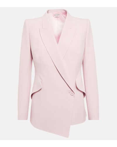 Alexander McQueen Crepe Blazer - Pink