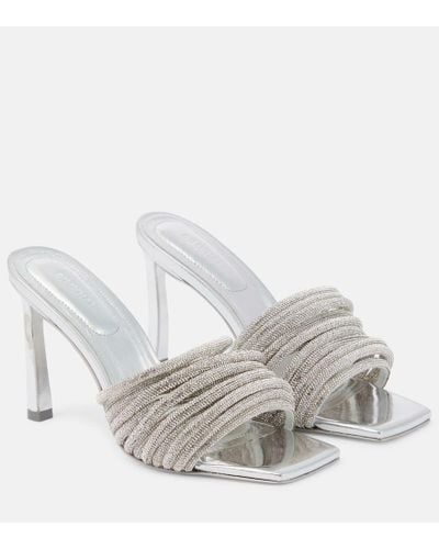 Jonathan Simkhai Lena Crystal-embellished Mules - White