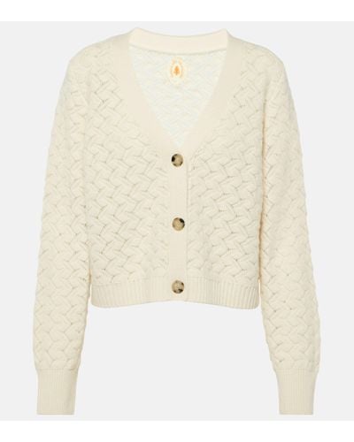 Jardin Des Orangers Wool And Cashmere Cropped Cardigan - Natural