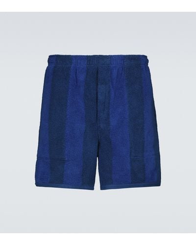 Bode Shorts aus Baumwolle - Blau