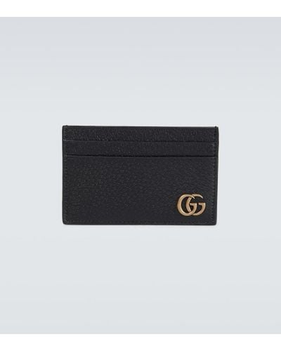 Gucci Kartenetui GG Marmont aus Leder - Schwarz