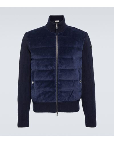 Moncler Corduroy Wool Down Jacket - Blue