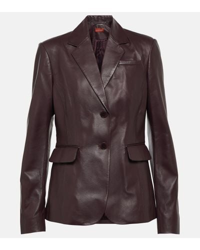 Altuzarra Fenice Leather Jacket - Brown