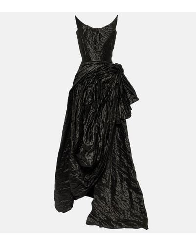 Maticevski Vestido de fiesta asimetrico Candescence - Negro