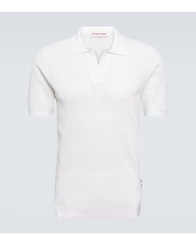 Orlebar Brown Polo Roddy in maglia - Bianco