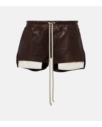 Rick Owens Leather Boxers - Brown