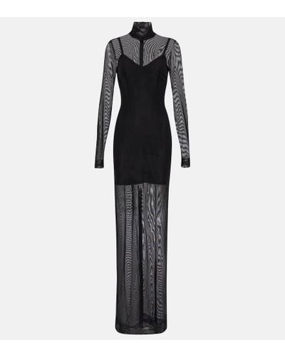 Dolce & Gabbana X Kim vestido largo de tul - Negro