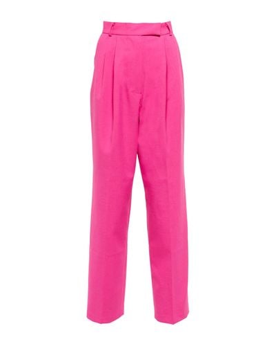 Frankie Shop Bea High-rise Straight Trousers - Pink