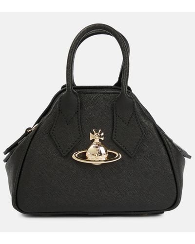 Vivienne Westwood Yasmine Mini Leather Shoulder Bag - Black