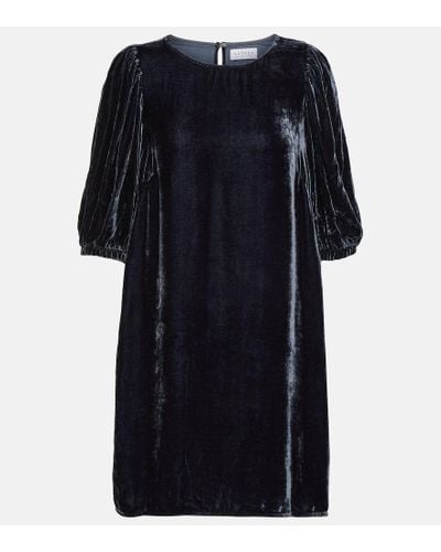 Velvet Minikleid aus Samt - Schwarz