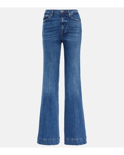 7 For All Mankind Modern Dojo High-rise Flared Jeans - Blue