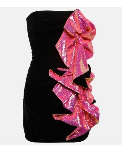 Alexandre Vauthier Strapless Embellished Minidress - Black