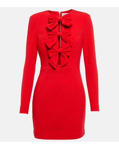 Rebecca Vallance Scarlett Taffeta-trimmed Cutout Crepe Mini Dress - Red