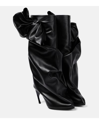 Alexander McQueen Leather Knee-high Boots - Black