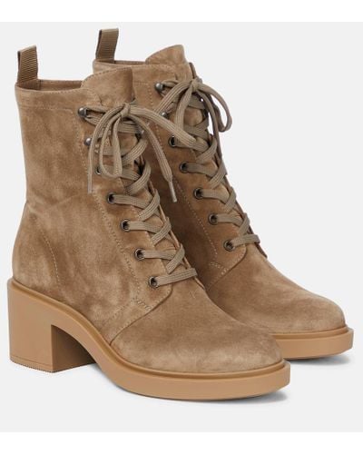 Gianvito Rossi Foster Suede Ankle Boots - Brown