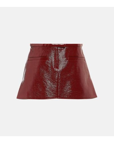 Courreges Vinyl Miniskirt - Red